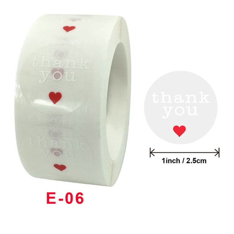 3 ชิ้นขอบคุณสติ๊กเกอร์ฉลากปิดผนึกบรรจุภัณฑ์ของขวัญตกแต่งสติ๊กเกอร์, E-06 Sticker