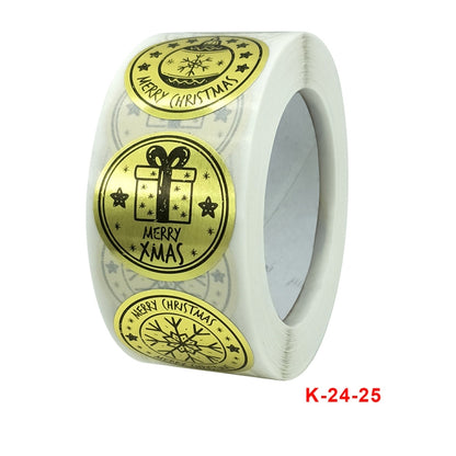 ฉลากสติ๊กเกอร์ชุดของขวัญของตกแต่งคริสต์มาส 3 ชิ้น, K-24-25 Sticker