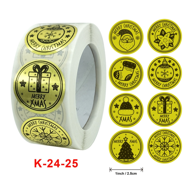 ฉลากสติ๊กเกอร์ชุดของขวัญของตกแต่งคริสต์มาส 3 ชิ้น, K-24-25 Sticker
