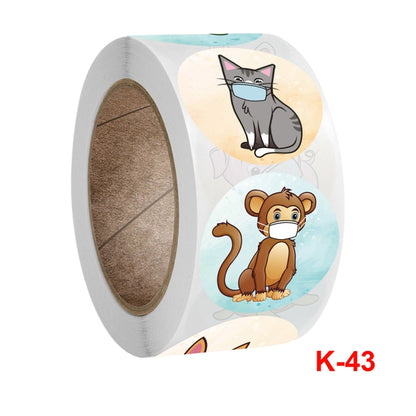 3 ชิ้นสติ๊กเกอร์รางวัลของเล่นเด็กเครื่องเขียนตกแต่งฉลาก, K-43 2.5cm / 1inch