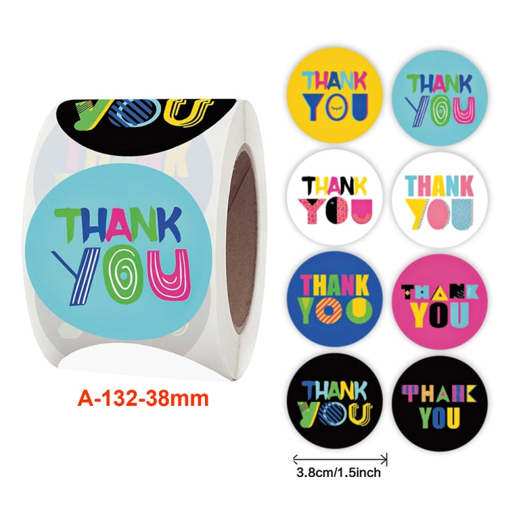 3 ชิ้นขอบคุณสติกเกอร์ 8 รูปภาพงานแต่งงานอุปกรณ์ตกแต่งป้าย, A-132-38mm Sticker
