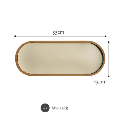 เดสก์ท็อปถาดเก็บตื้น Sundries ถาดถาดแสดงเครื่องประดับ, , Oval (Warm Brown), , Triangle (Warm Brown), , Round (Warm Brown), , Oval (Dark Green), , Triangle (Dark Green), , Round (Dark Green), , Oval (Green Lotus), , Triangle (Green Lotus)               ...