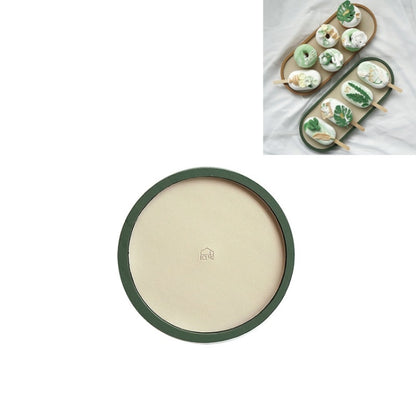 เดสก์ท็อปถาดเก็บตื้น Sundries ถาดถาดแสดงเครื่องประดับ, , Oval (Warm Brown), , Triangle (Warm Brown), , Round (Warm Brown), , Oval (Dark Green), , Triangle (Dark Green), , Round (Dark Green), , Oval (Green Lotus), , Triangle (Green Lotus)               ...