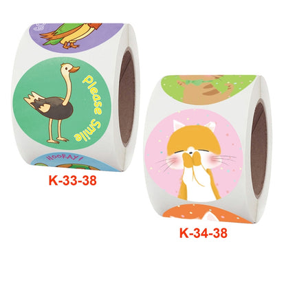 2 ชิ้นของเล่นเด็กรางวัลสติ๊กเกอร์สำนักงานเครื่องเขียนตกแต่งฉลากสติกเกอร์ปิดผนึกขนาด: 3.8 ซม. / 1.5 นิ้ว, K-33-38, K-34-38