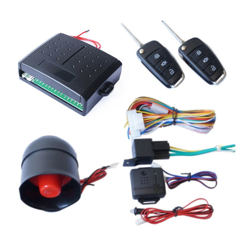 2 ชุด Universal เสียงและแสงรถยนต์ 12V ระบบเตือนภัยรถ Bullet Key รีโมทคอนโทรล, Sound And Light Car Alarm