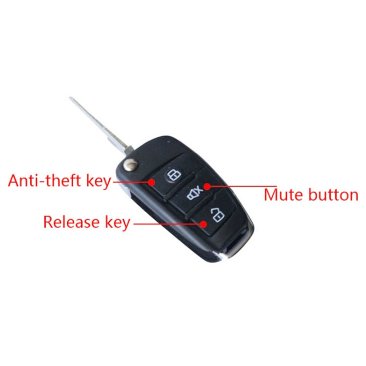 2 ชุด Universal เสียงและแสงรถยนต์ 12V ระบบเตือนภัยรถ Bullet Key รีโมทคอนโทรล, Sound And Light Car Alarm