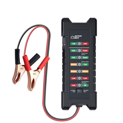YAWOA BM410 เก็บเครื่องทดสอบแบตเตอรี่ 12V/24V โหลดทดสอบ LED สมาร์ทรถเครื่องทดสอบแบตเตอรี่คลิป, BM410