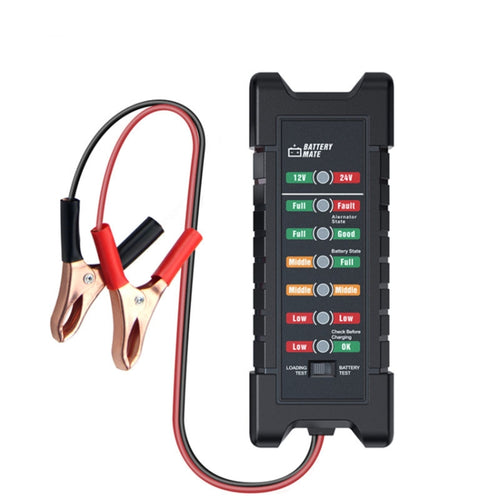 YAWOA BM410 เก็บเครื่องทดสอบแบตเตอรี่ 12V/24V โหลดทดสอบ LED สมาร์ทรถเครื่องทดสอบแบตเตอรี่คลิป, BM410
