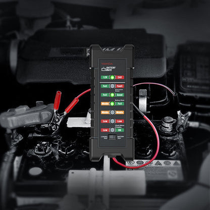 YAWOA BM410 เก็บเครื่องทดสอบแบตเตอรี่ 12V/24V โหลดทดสอบ LED สมาร์ทรถเครื่องทดสอบแบตเตอรี่คลิป, BM410