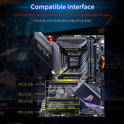 CF-AX200 SE 3000Mbps PCI-E การ์ดเครือข่ายไร้สาย Bluetooth ความถี่คู่ความถี่คู่