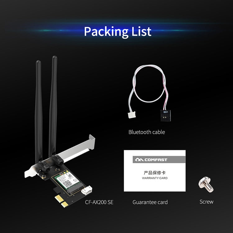 CF-AX200 SE 3000Mbps PCI-E การ์ดเครือข่ายไร้สาย Bluetooth ความถี่คู่ความถี่คู่