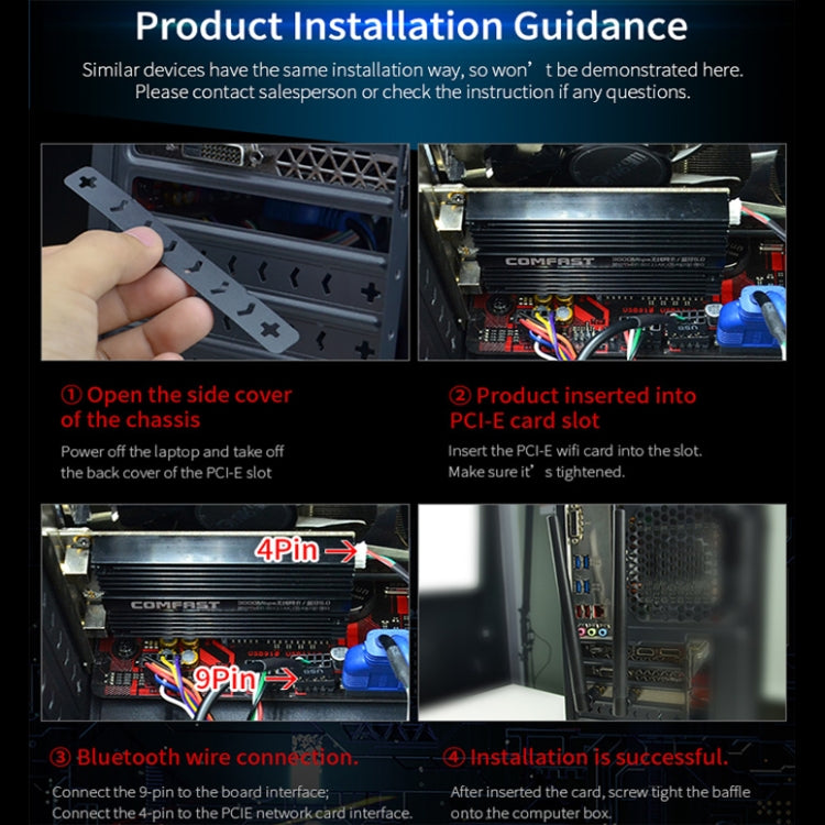 CF-AX200 SE 3000Mbps PCI-E การ์ดเครือข่ายไร้สาย Bluetooth ความถี่คู่ความถี่คู่