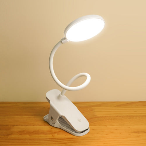 LED โคมไฟตั้งโต๊ะแบบหนีบ USB โคมไฟข้างเตียงป้องกันดวงตา, Plug-in, Charging 800mAh