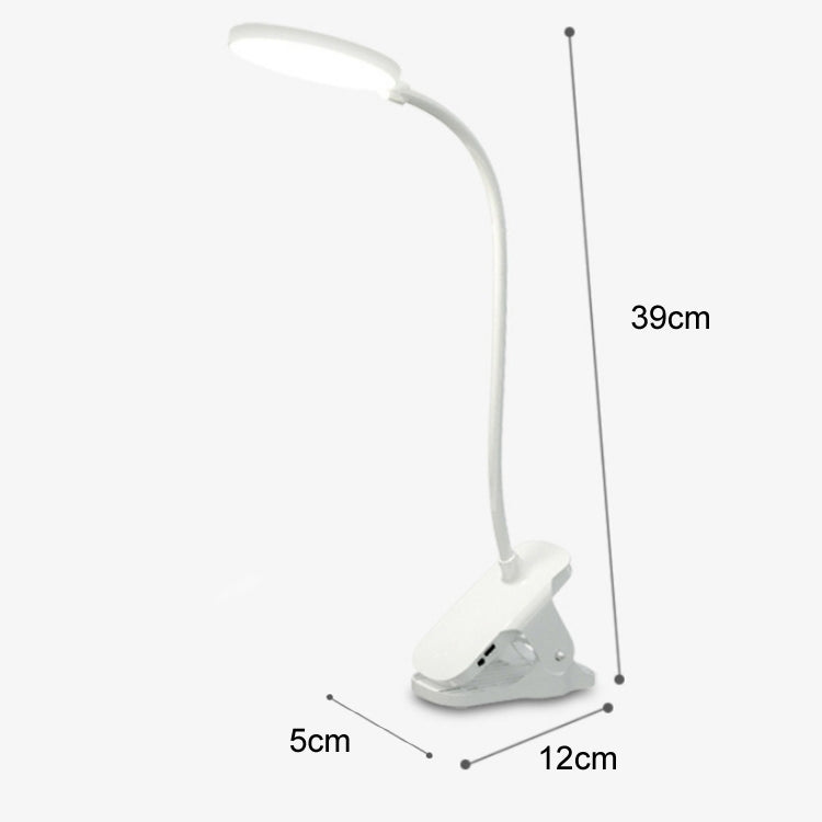 LED โคมไฟตั้งโต๊ะแบบหนีบ USB โคมไฟข้างเตียงป้องกันดวงตา, Plug-in, Charging 800mAh