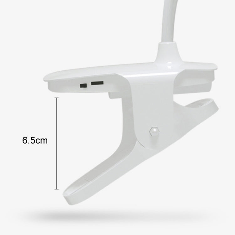 LED โคมไฟตั้งโต๊ะแบบหนีบ USB โคมไฟข้างเตียงป้องกันดวงตา, Plug-in, Charging 800mAh