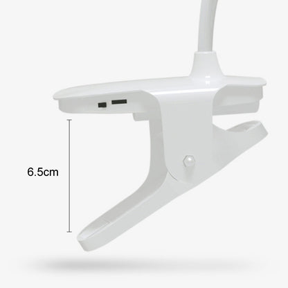 LED โคมไฟตั้งโต๊ะแบบหนีบ USB โคมไฟข้างเตียงป้องกันดวงตา, Plug-in, Charging 800mAh