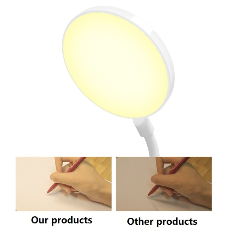 LED โคมไฟตั้งโต๊ะแบบหนีบ USB โคมไฟข้างเตียงป้องกันดวงตา, Plug-in, Charging 800mAh