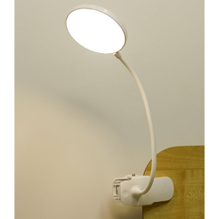 LED โคมไฟตั้งโต๊ะแบบหนีบ USB โคมไฟข้างเตียงป้องกันดวงตา, Plug-in, Charging 800mAh