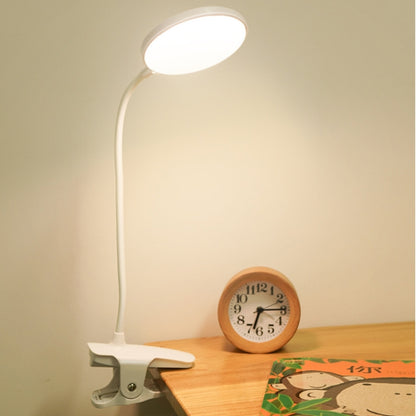 LED โคมไฟตั้งโต๊ะแบบหนีบ USB โคมไฟข้างเตียงป้องกันดวงตา, Plug-in, Charging 800mAh