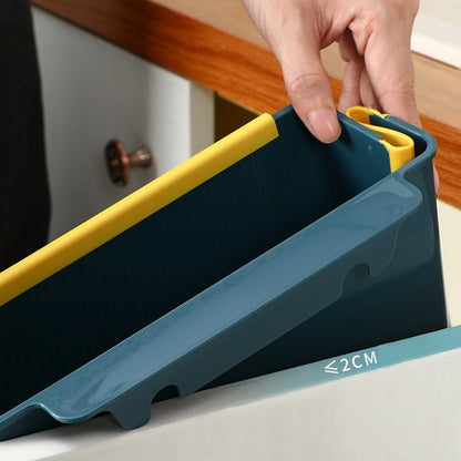 ห้องครัวแบบพกพาคัดแยกถังขยะพับติดผนัง, Wall-Mounted (Blue), Wall-Mounted (Gray)