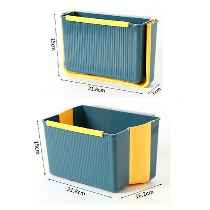 ห้องครัวแบบพกพาคัดแยกถังขยะพับติดผนัง, Wall-Mounted (Blue), Wall-Mounted (Gray)