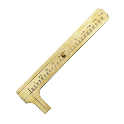 4 ชิ้นทองเหลืองย้อนยุควาดไม้บรรทัดวัดเครื่องมือ, 0-10cm Isosceles Triangle Ruler, 0-10cm Right Angle Triangle Ruler, 0-15cm Wave Ruler, 0-15cm Ruler, 0-18cm Ruler, 0-120mm Caliper Single Scale, 0-180 Degree Protractor, 0-120mm Caliper Double Scale