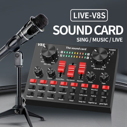 การ์ดเสียง V8S โทรศัพท์มือถือคอมพิวเตอร์ Anchor Live K เพลงบันทึกไมโครโฟน, English Version, V8S  + Golden Net BM700 Set, V8S  + Black Bet BM700 Set