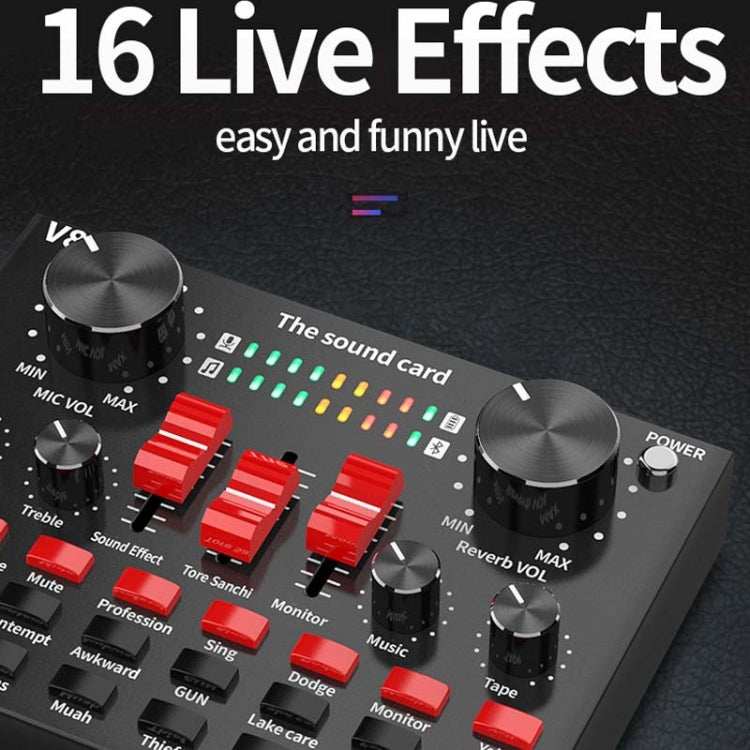 การ์ดเสียง V8S โทรศัพท์มือถือคอมพิวเตอร์ Anchor Live K เพลงบันทึกไมโครโฟน, English Version, V8S  + Golden Net BM700 Set, V8S  + Black Bet BM700 Set