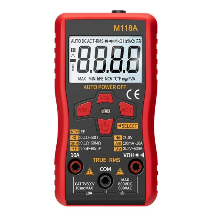 ANENG M118A มัลติมิเตอร์แบบช่วงอัตโนมัติความแม่นยำสูง Multi-Function Small Electrician Instrumentation Digital Universal Meter