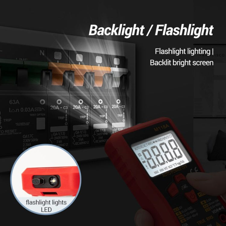 ANENG M118A มัลติมิเตอร์แบบช่วงอัตโนมัติความแม่นยำสูง Multi-Function Small Electrician Instrumentation Digital Universal Meter