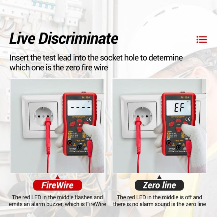 ANENG M118A มัลติมิเตอร์แบบช่วงอัตโนมัติความแม่นยำสูง Multi-Function Small Electrician Instrumentation Digital Universal Meter