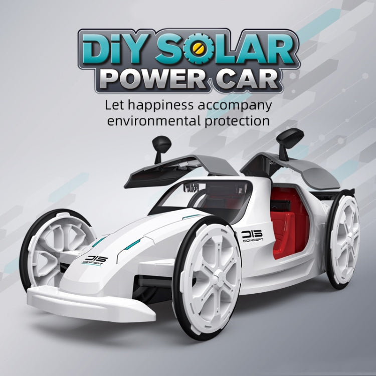 เด็ก DIY ของเล่นรถสปอร์ตพลังงานแสงอาทิตย์วิทยาศาสตร์การศึกษาประกอบแบบจำลองไดรฟ์ไฟฟ้า 4 ล้อ, DIY Solar Sports Car Toy