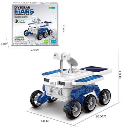 เด็ก DIY Solar Mars Exploration รถของเล่นปริศนาวิทยาศาสตร์การศึกษาประกอบ 4 ล้อไฟฟ้ารุ่น, Solar Mars Exploration Car Toy