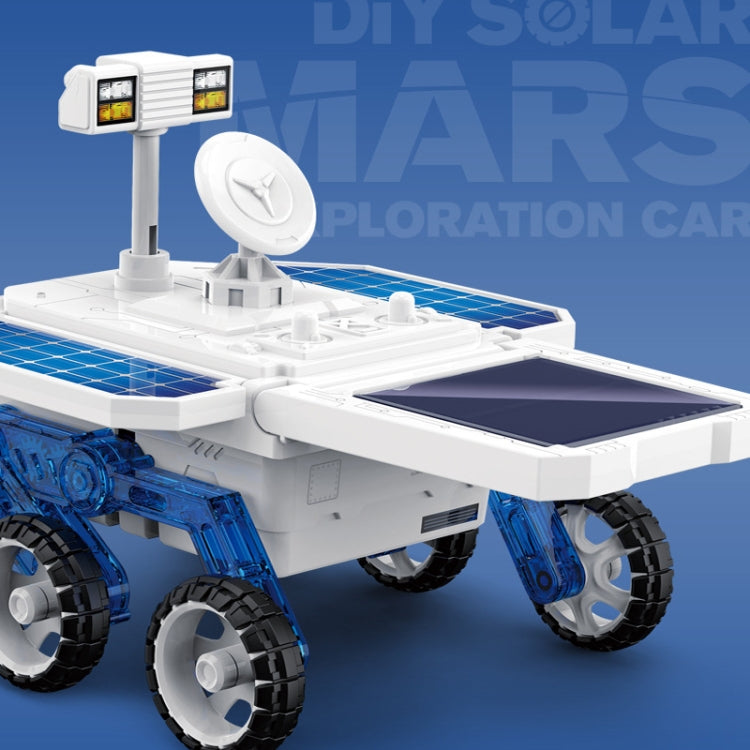 เด็ก DIY Solar Mars Exploration รถของเล่นปริศนาวิทยาศาสตร์การศึกษาประกอบ 4 ล้อไฟฟ้ารุ่น, Solar Mars Exploration Car Toy