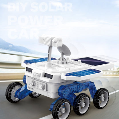 เด็ก DIY Solar Mars Exploration รถของเล่นปริศนาวิทยาศาสตร์การศึกษาประกอบ 4 ล้อไฟฟ้ารุ่น, Solar Mars Exploration Car Toy