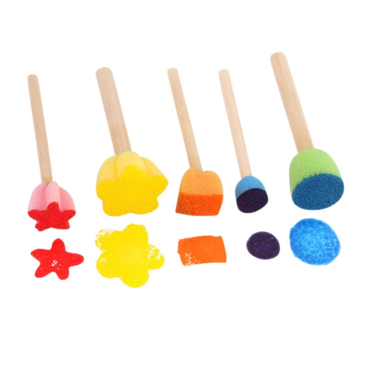 10 แพ็คฟองน้ำแสตมป์ DIY รายการ Graffiti สำหรับเด็ก, 10 Packs Mushroom Stick