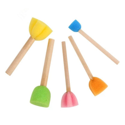 10 แพ็คฟองน้ำแสตมป์ DIY รายการ Graffiti สำหรับเด็ก, 10 Packs Mushroom Stick