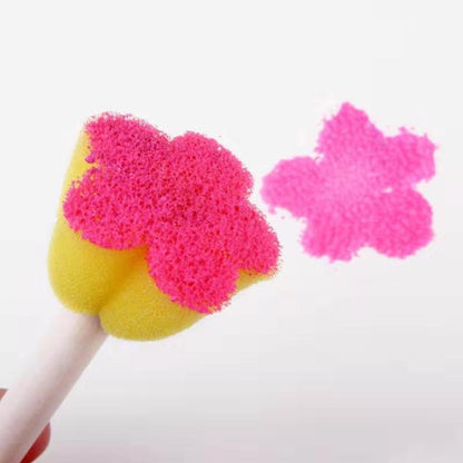 10 แพ็คฟองน้ำแสตมป์ DIY รายการ Graffiti สำหรับเด็ก, 10 Packs Mushroom Stick