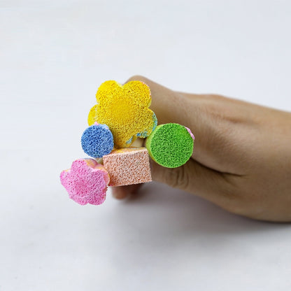 10 แพ็คฟองน้ำแสตมป์ DIY รายการ Graffiti สำหรับเด็ก, 10 Packs Mushroom Stick