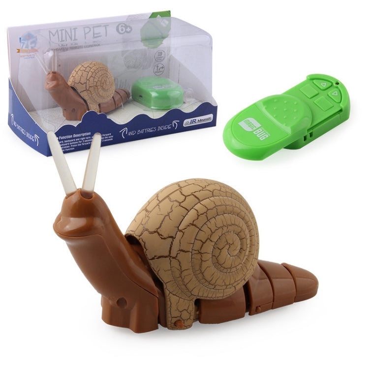 7701 เด็กไฟฟ้าอินฟราเรดรีโมทคอนโทรลหอยทากจำลองสัตว์เลี้ยงหากิน, Snail(Gray), Snail(Brown)