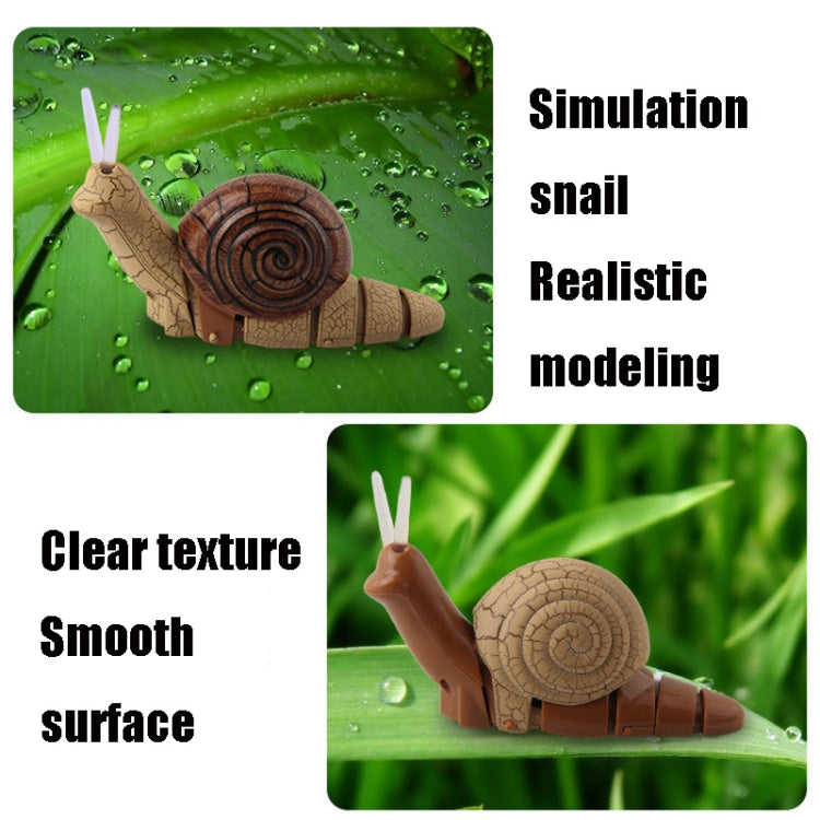7701 เด็กไฟฟ้าอินฟราเรดรีโมทคอนโทรลหอยทากจำลองสัตว์เลี้ยงหากิน, Snail(Gray), Snail(Brown)