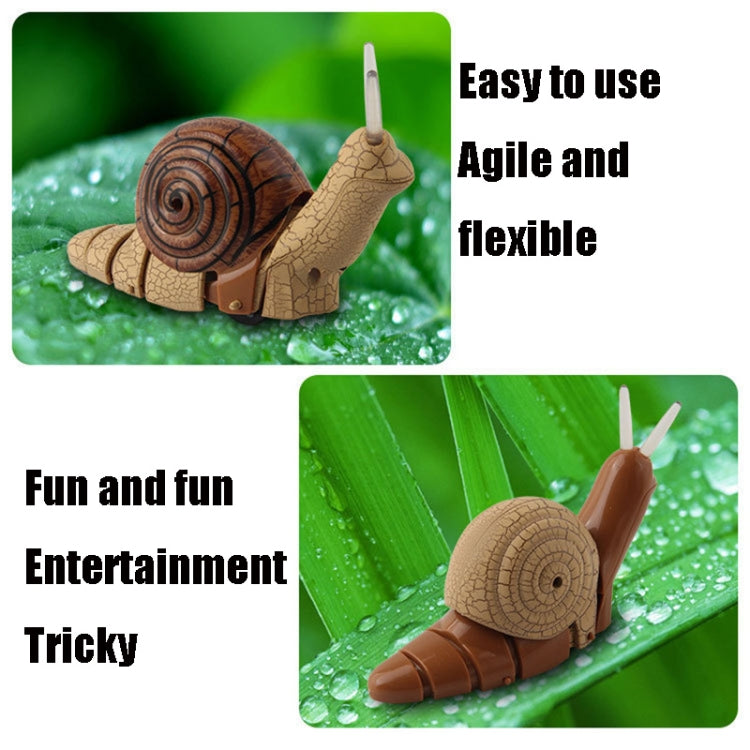 7701 เด็กไฟฟ้าอินฟราเรดรีโมทคอนโทรลหอยทากจำลองสัตว์เลี้ยงหากิน, Snail(Gray), Snail(Brown)