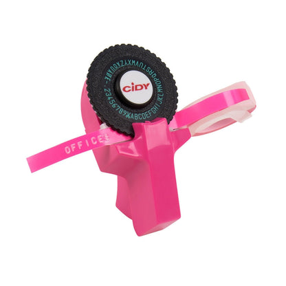 CIDY C101 Mini Manual Label Machine เครื่องลายนูนเครื่องพิมพ์ดีด บัญชีมือ กระดาษเทปตกแต่ง, การจัดส่งสีแบบสุ่ม