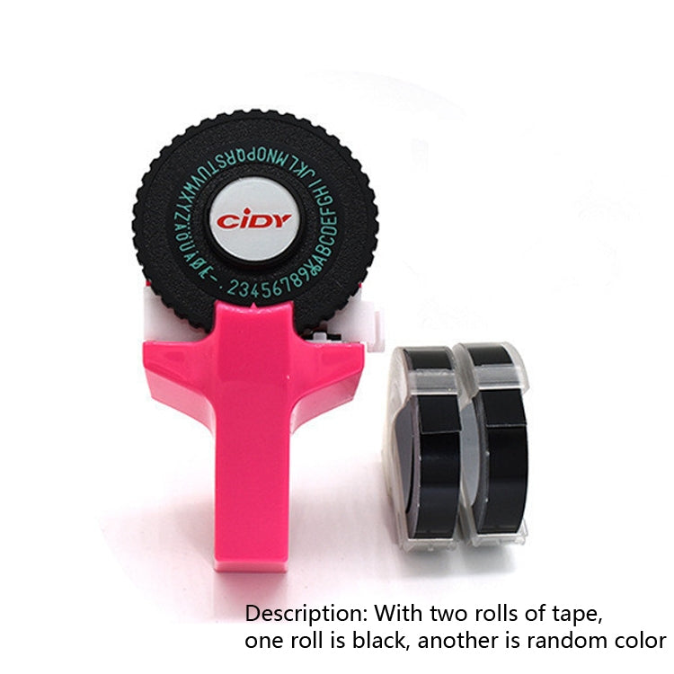 CIDY C101 Mini Manual Label Machine เครื่องลายนูนเครื่องพิมพ์ดีด บัญชีมือ กระดาษเทปตกแต่ง, การจัดส่งสีแบบสุ่ม