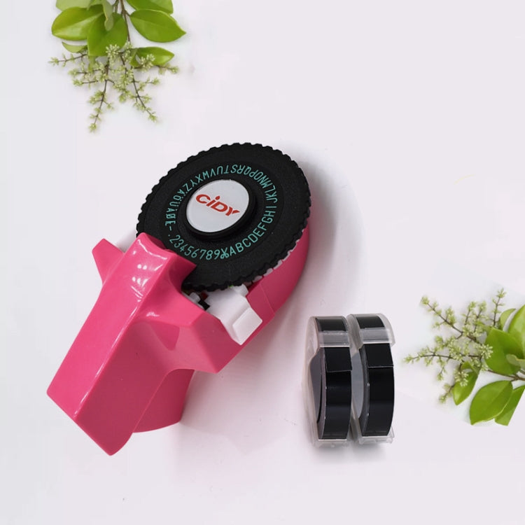 CIDY C101 Mini Manual Label Machine เครื่องลายนูนเครื่องพิมพ์ดีด บัญชีมือ กระดาษเทปตกแต่ง, การจัดส่งสีแบบสุ่ม