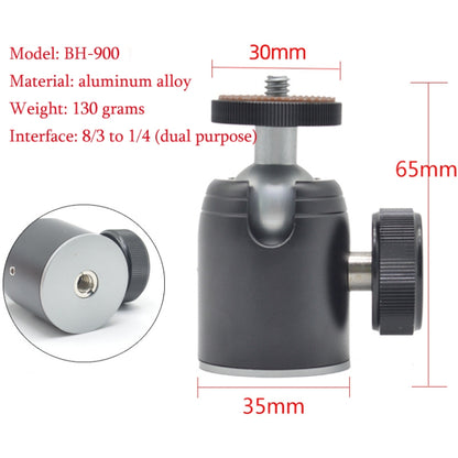มินิเดสก์ท็อปอลูมิเนียมอัลลอยด์ขาตั้งกล้องมินิบอลหัว 360 องศาแพน 90 องศาเอียงขาตั้งกล้อง, BH-900, BH-901, BH-902, BH-904, BH-905, BH-906, BH-907, BH-908