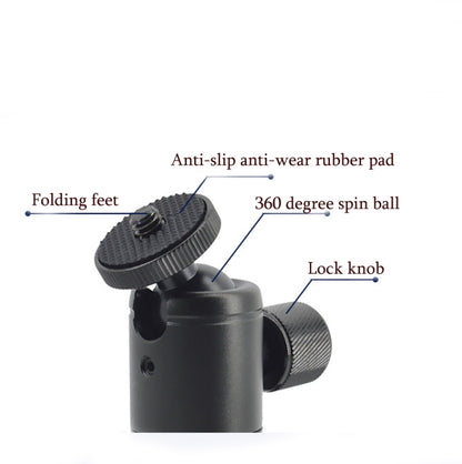 มินิเดสก์ท็อปอลูมิเนียมอัลลอยด์ขาตั้งกล้องมินิบอลหัว 360 องศาแพน 90 องศาเอียงขาตั้งกล้อง, BH-900, BH-901, BH-902, BH-904, BH-905, BH-906, BH-907, BH-908