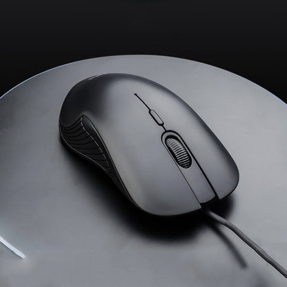 Inphic PB1 Business Office เมาส์สำหรับเล่นเกมแบบมีสายความละเอียดมาโครปิดเสียง ความยาวสายเคเบิล: 1.5 ม, Classic Back Breathing Light, Matte White Breathing Light