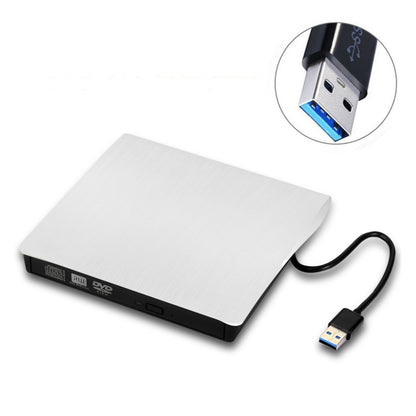 Slim ภายนอก USB 3.0 DVD RW CD Writer Drive Burner Reader Player สำหรับแล็ปท็อปพีซี, Brushed Texture DVD(W)