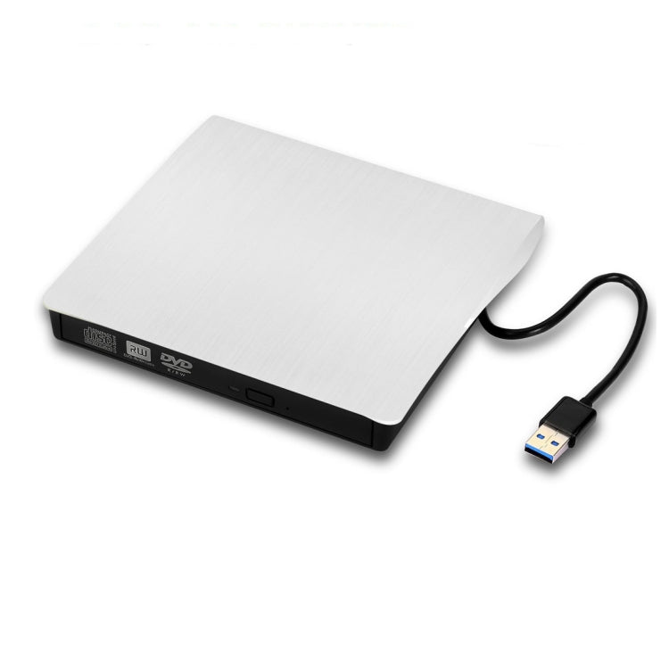 Slim ภายนอก USB 3.0 DVD RW CD Writer Drive Burner Reader Player สำหรับแล็ปท็อปพีซี, Brushed Texture DVD(W)